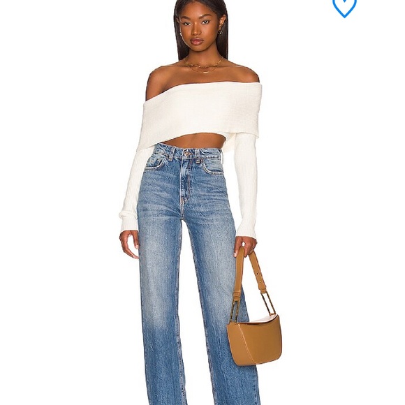 Superdown Lyla Crop Sweater from REVOLVE- white - Picture 4 of 6